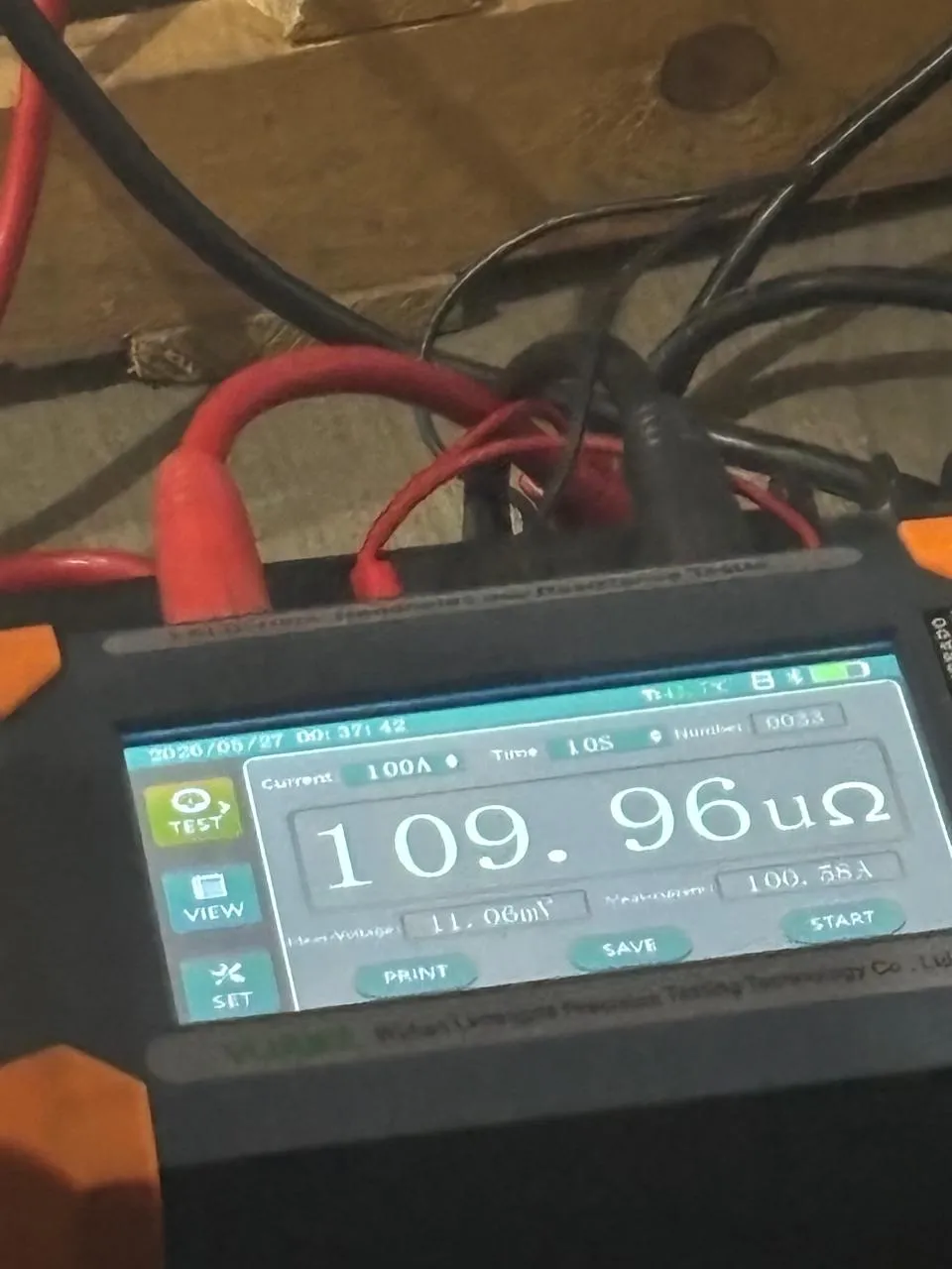 Prueba eléctrica realizada a transformador de potencia
